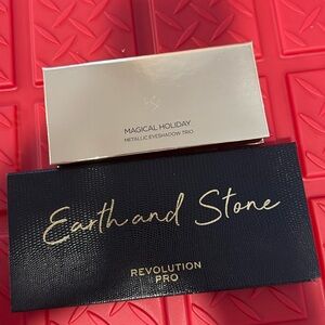 Makeup Revolution Pro Earth and Stone Palette and Kiko Magical Holiday Trio